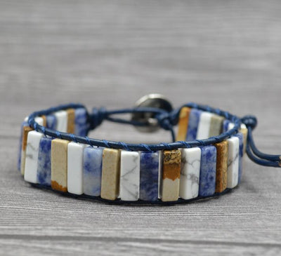 Pulsera Chakra de Piedras Naturales - Tejida en Cuero con Cuentas Multicolor - Image 18
