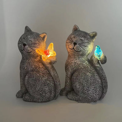 Lámpara Solar Decorativa Gatito Adorable para Exteriores - Image 2
