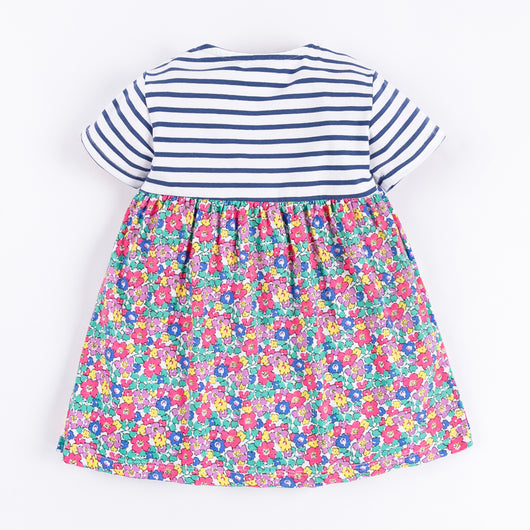 Vestido de Algodón Estampado Floral con Manga Corta - Image 8