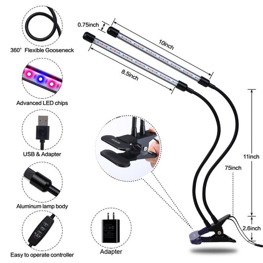 Luz LED de Cultivo con Control de Intensidad y Temporizador USB - Image 5