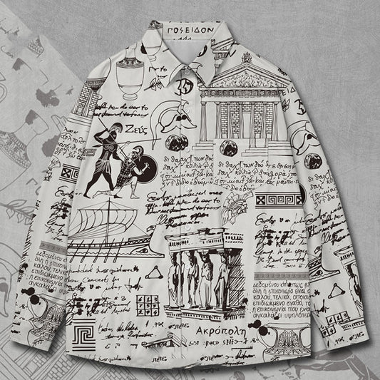 Camisa de Manga Larga Estampado Periódico Roman Ink - Image 2