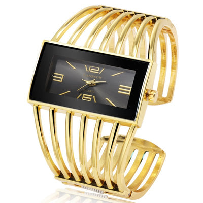 Reloj de Pulsera Lujo Mujer Oro Rosa - Pulsera Brazalete Elegante - Image 3