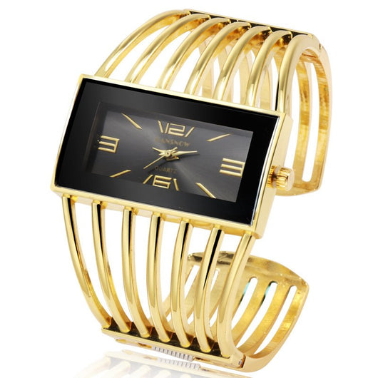 Reloj de Pulsera Lujo Mujer Oro Rosa - Pulsera Brazalete Elegante - Image 3