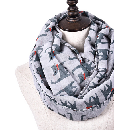Pañuelo Cuadrado de Seda con Estampado de Gatos - Diseño Artístico Bali - Image 5