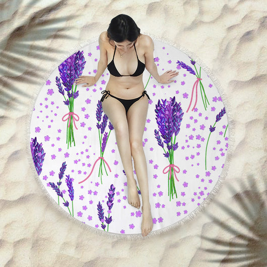 Toalla Redonda de Playa con Flecos Premium - Image 34