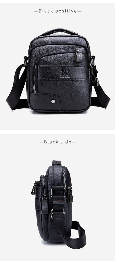 Bolsa Bandolera de Cuero Genuino para Hombre - Diseño Minimalista - Image 9