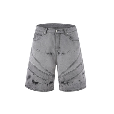 Conjunto de Camisa y Shorts Denim Retro Desgastado para Verano - Image 8