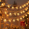 Guirnalda Luminosa Navideña con Renos y Copos de Nieve LED