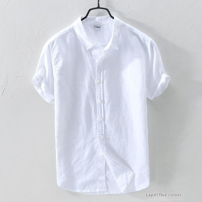 Camisa de Lino Japonés para Hombre Cuello Alto - Image 2