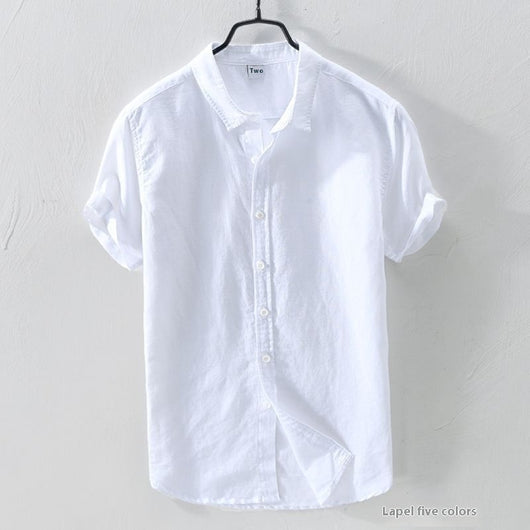 Camisa de Lino Japonés para Hombre Cuello Alto - Image 2