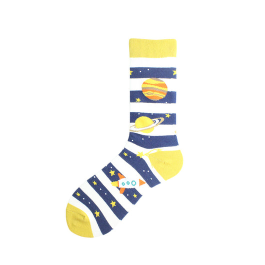 Calcetines de Algodón Estilo Universo Alien para Hombre - Image 24