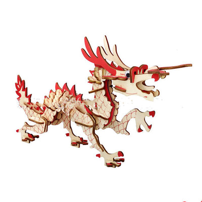 Puzzle 3D de Madera Dinosaurio Rex - Modelo Láser DIY Educativo - Image 16