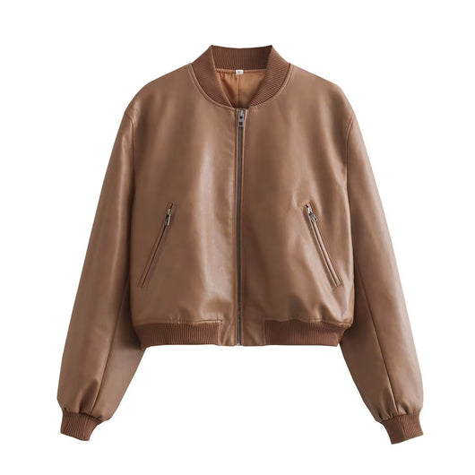 Chaqueta Piloto Motociclista para Mujer con Cuello Mao - Image 5