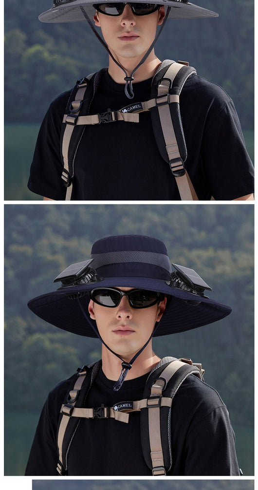 Gorro Ventilado con Doble Ventilador Solar para Hombre - Outdoor y Montaña - Image 14