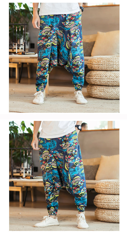 Pantalones de Lino Sueltos Estilo Hip-Hop Casual para Hombre - Image 14