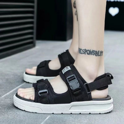 Sandalias Deportivas con Velcro Negro - Comodidad y Estilo - Image 14