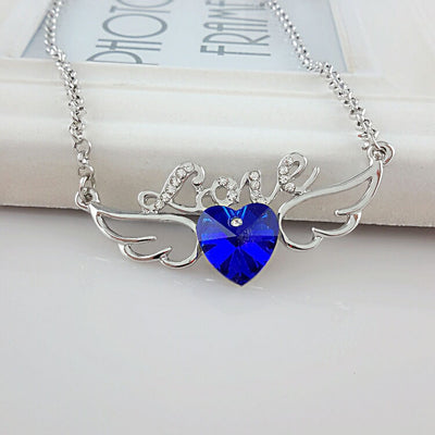 Collar Corazón de Cristal con Alas de Ángel - Símbolo de Amor - Image 19