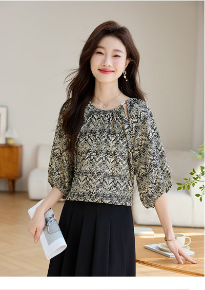 Blusa Suelta Reductora de Manga 3/4 para Mujer - Image 26