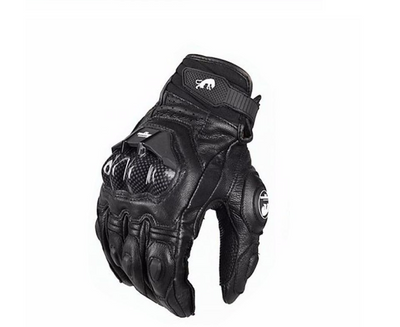 Guantes de Cuero con Forro de Terciopelo Resistentes al Viento para Hombre - Image 2
