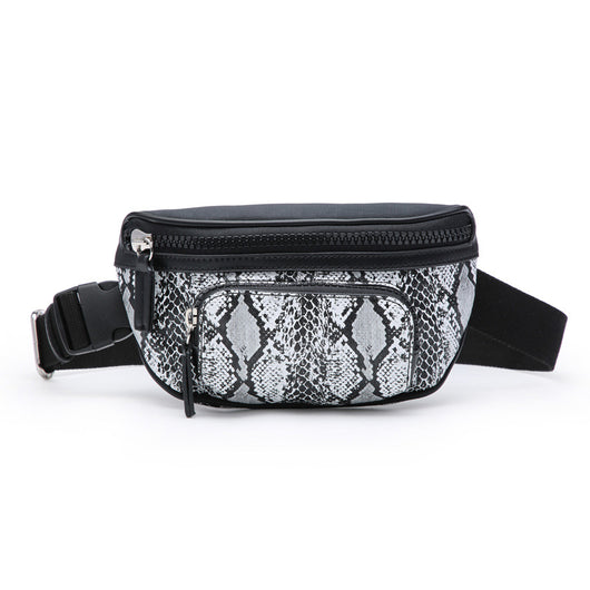 Bolsa de Cintura Cuero Mini con Estampado Serpiente - Image 7