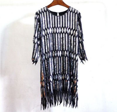Vestido de Fiesta Vintage con Lentejuelas Club - Image 3
