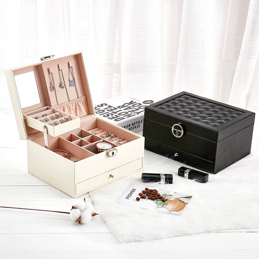 Caja Joyero de Cuero PU con Bordados y Gran Capacidad - Image 2