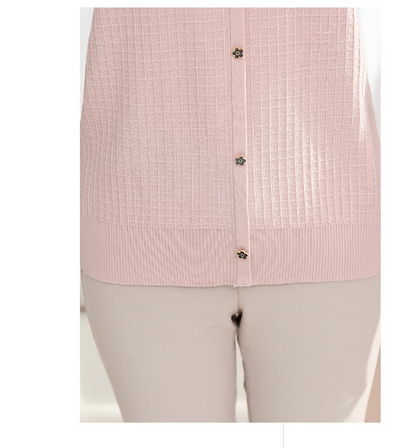 Blusa Tejida Básica de Manga Larga en Color Liso - Sección Delgada - Image 12