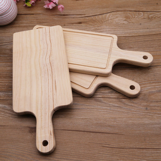 Tablas de Corte de Madera Natural con Asa - 2 Tamaños para Cocina y Panadería - Image 4
