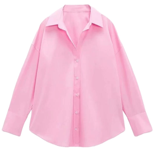 Camisa Oversize Minimalista Suelta para Verano - Image 7
