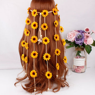 Diadema Floral Bohemia con Girasoles - Accesorio para el Cabello - Image 9