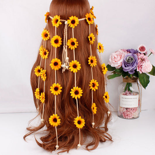 Diadema Floral Bohemia con Girasoles - Accesorio para el Cabello - Image 9