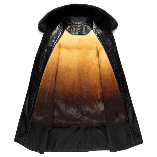 Abrigo de Piel Sintética para Hombre Adulto Mayor - Image 3