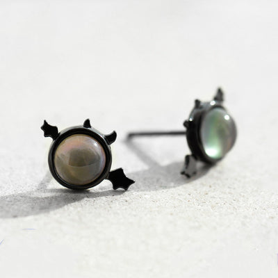 Aretes de Plata 925 Diseño Demonio Femenino Mini - Image 5