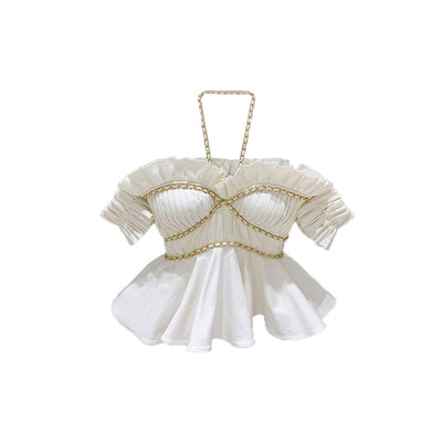 Top Espalda Descubierta con Cuello Halter y Detalles de Madera - Image 5