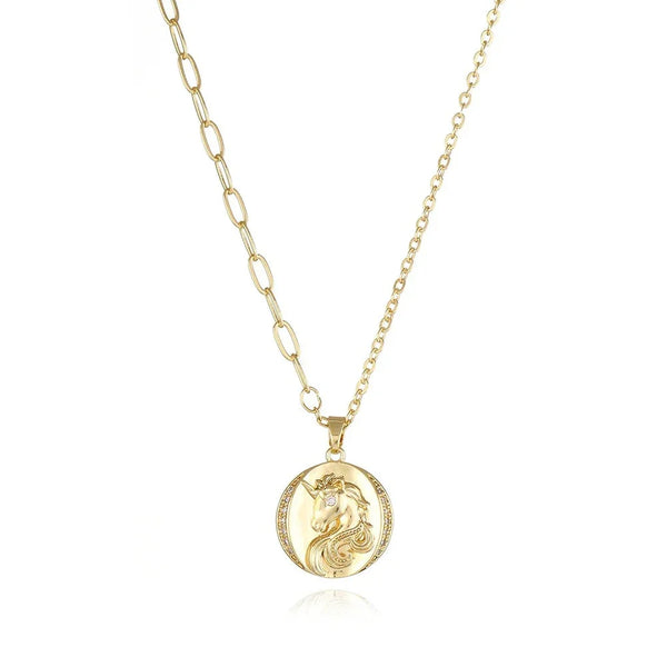 Colar de unicórnio de diamante