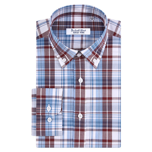 Camisa de Cuadros para Hombre en Algodón Puro de Manga Larga - Image 4