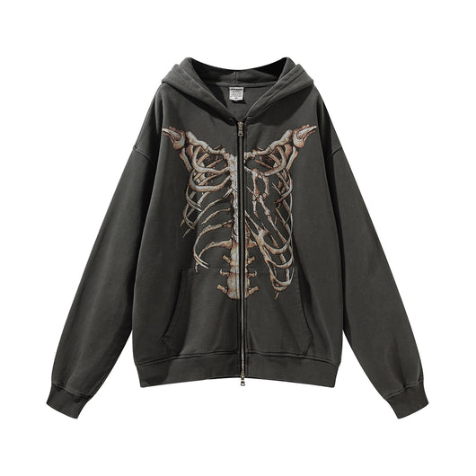 Cardigan Desgarrado Tide con Capucha - Chaqueta Sudadera Versátil - Image 4
