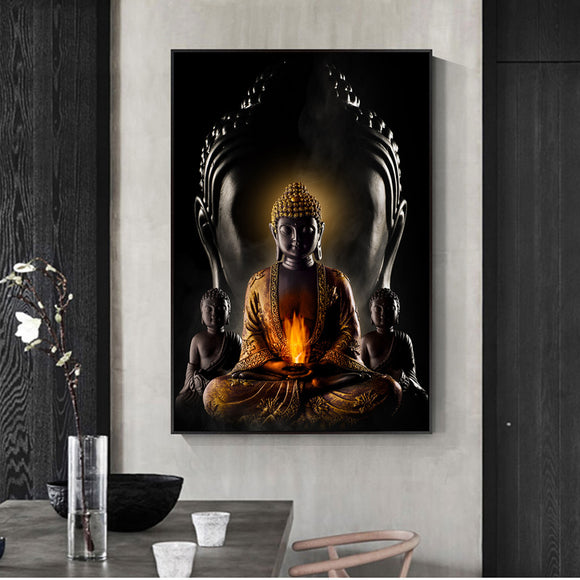 Cuadro Buda Moderno para Pared - Lienzo Decorativo con Arte Budista
