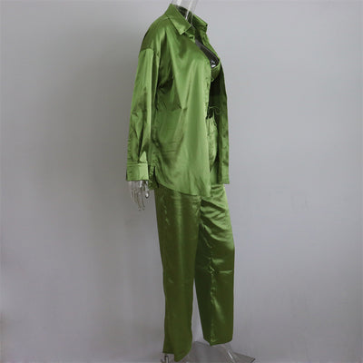 Conjunto de Tres Piezas: Chaleco, Camisa y Pantalón Recto para Mujer - Image 16