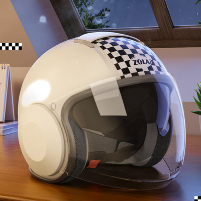 Casco Integral Motocicleta Eléctrica Doble Espejo Invierno con Diseño Personalizado