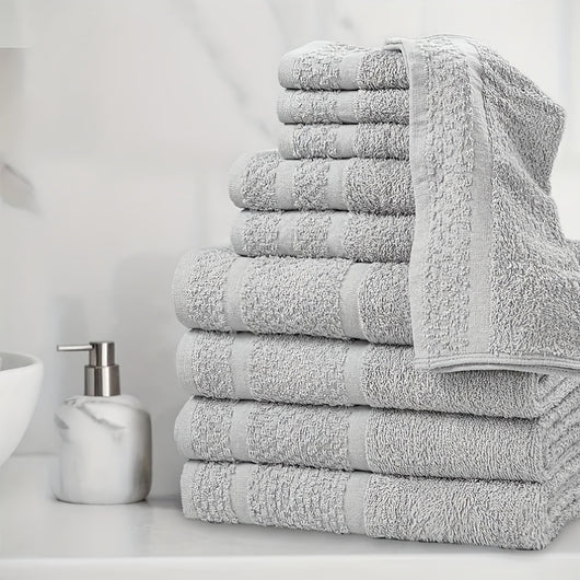 Juego de 10 Toallas de Baño 100% Algodón Absorbente Premium - Image 10