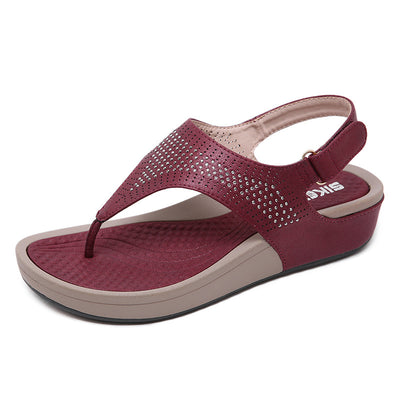 Sandalias Velcro con Magdalena y Strass Brillantes