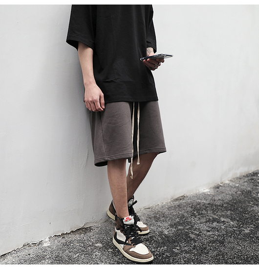 Shorts Deportivos de Tela Terry con Cintura Ancha - Image 3