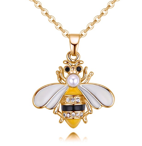 Collar Colgante Abeja Dorado con Cristales - Joya Verano Mujer - Image 9