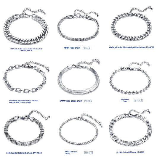 Pulsera de Acero Titanio Minimalista para Hombre - Diseño Retro Artístico - Image 8