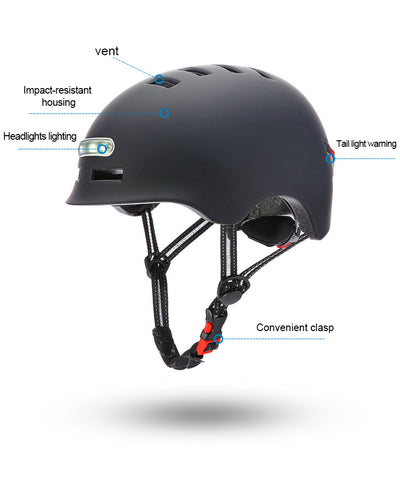 Casco Inteligente con Luz LED de Seguridad para Ciclismo y Deportes Urbanos - Image 4