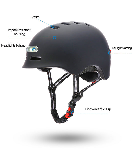 Casco Inteligente con Luz LED de Seguridad para Ciclismo y Deportes Urbanos - Image 4
