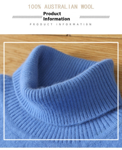Suéter Pullover de Cuello Alto Holgado en Visón para Hombre - Invierno - Image 32