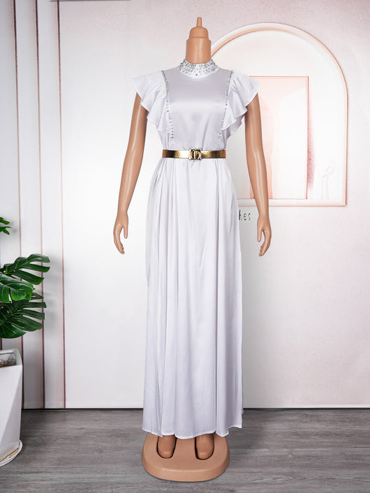 Vestido de Noche Elegante con Strass y Cintura Alta - Image 10