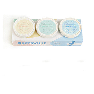 Beige Petsville tennis ball for dogs in a light yellow cylindrical container with a playful dog illustration. - Image 11
